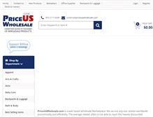Tablet Screenshot of priceuswholesale.com